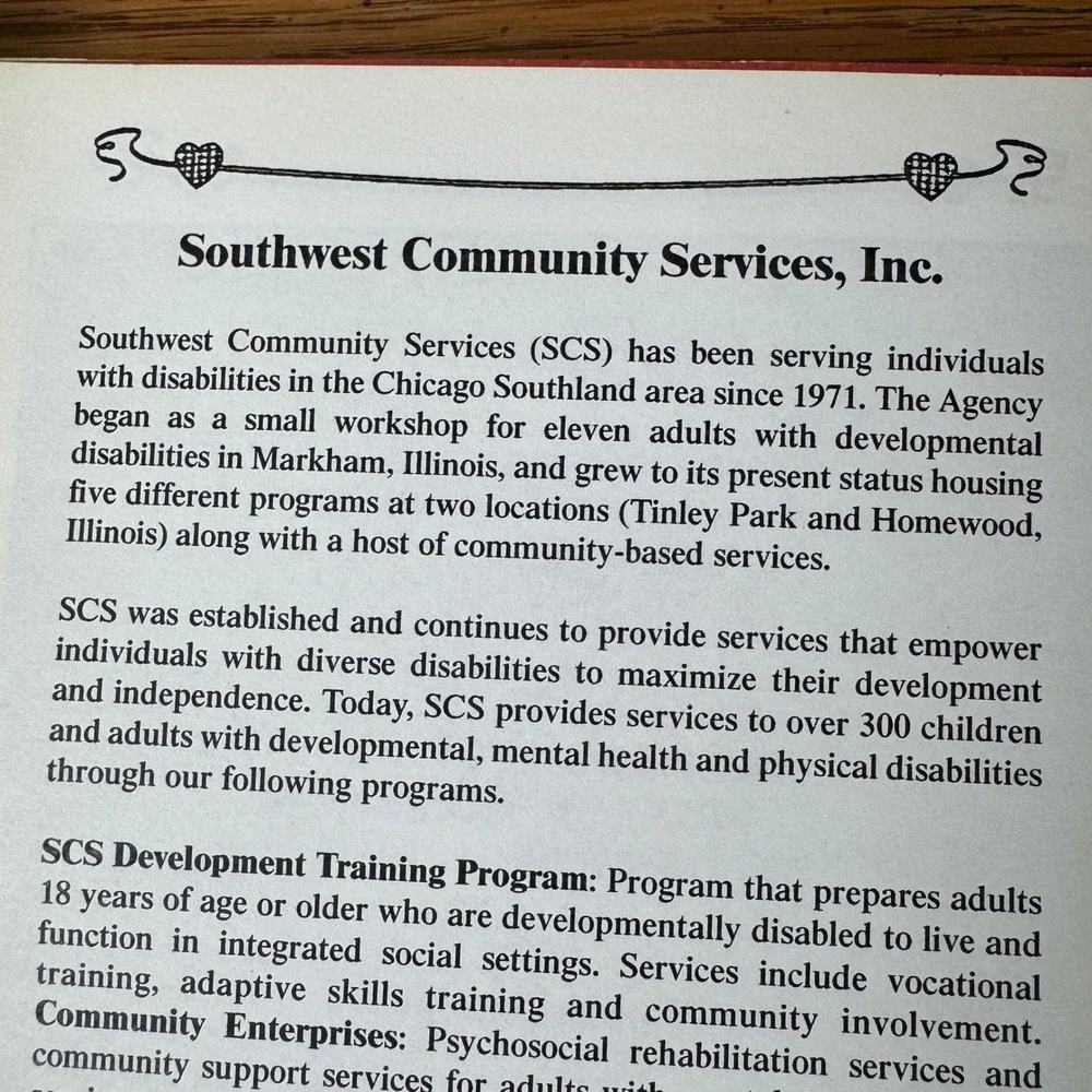 SCS Southwest‎ Community Services Cookbook 2007 Bound Chicago IL Recipe Book